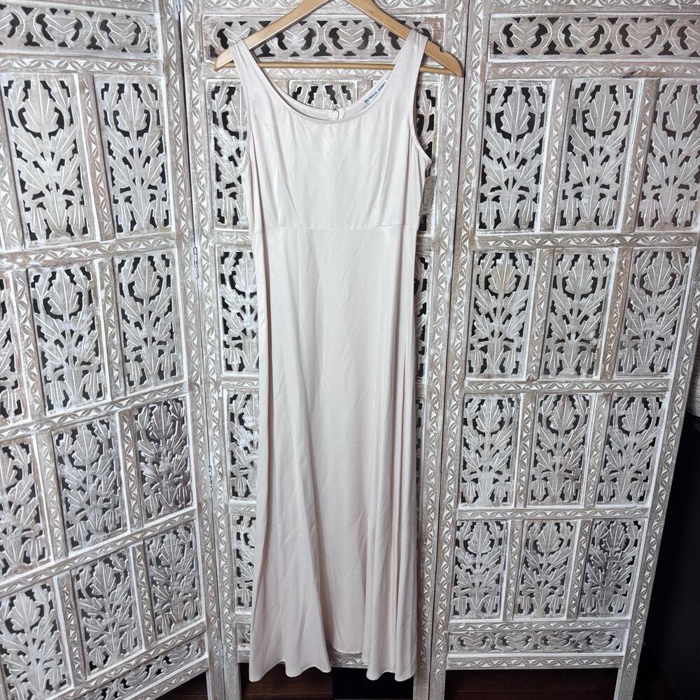 Patricia Jones Vintage Maxi Dress Beige Scoop Neck A-Line Ballet Fairycore 4